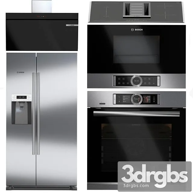 Set of Kitchen Appliances Bosch 8 3dsmax Download