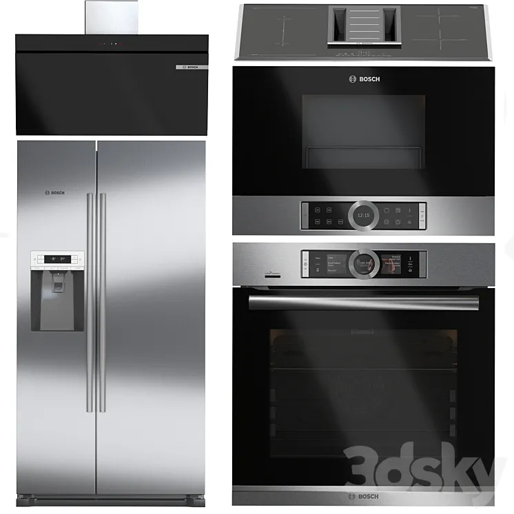Set of kitchen appliances BOSCH 8 3DS Max Model