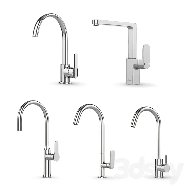 Set of kitchen faucets Ravak set 11 3ds Max