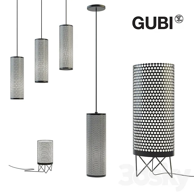 Set of lamps Gubi 3ds Max
