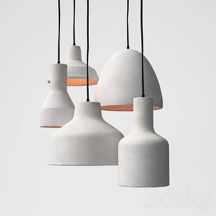 Set of lamps INDUSTRY WEST company 3DS Max