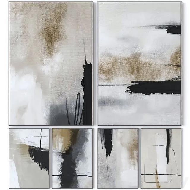 Set of large wall paintings 2570 3dsMax Model