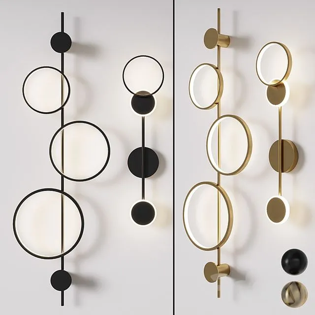 Set of LED wall sconces_1 3dsMax Model