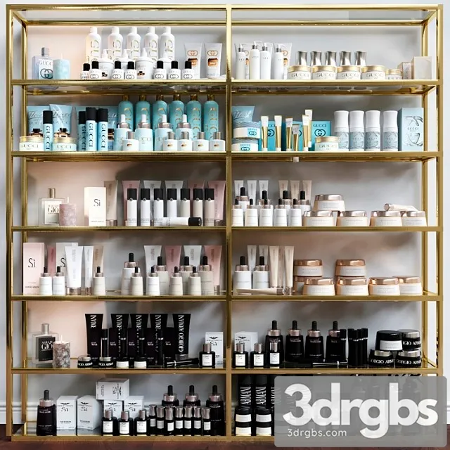 Set of luxury cosmetics for cosmetology and beauty salon. make up and bathroom accessories