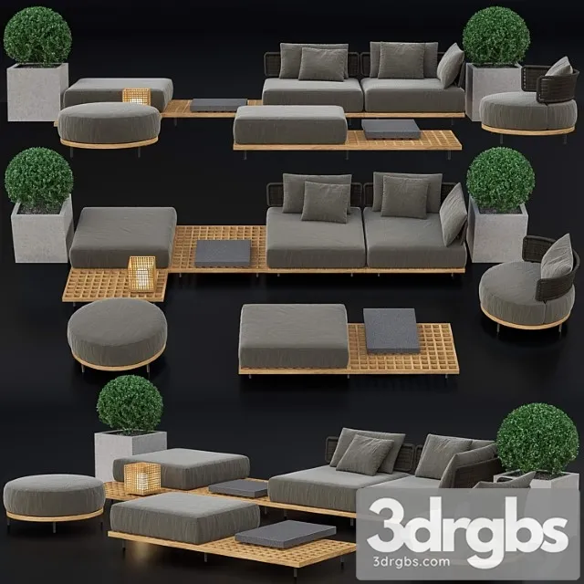 Set of minotti quadrado furniture 2 3dsmax Download