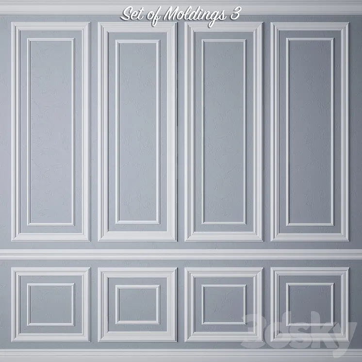 Set of Moldings 3 3DS Max
