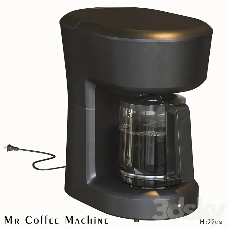 Set of Mr Coffee Machine 3DS Max Model