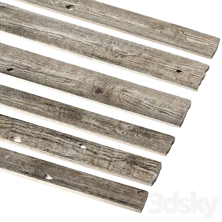 set of old boards 3 3DS Max Model