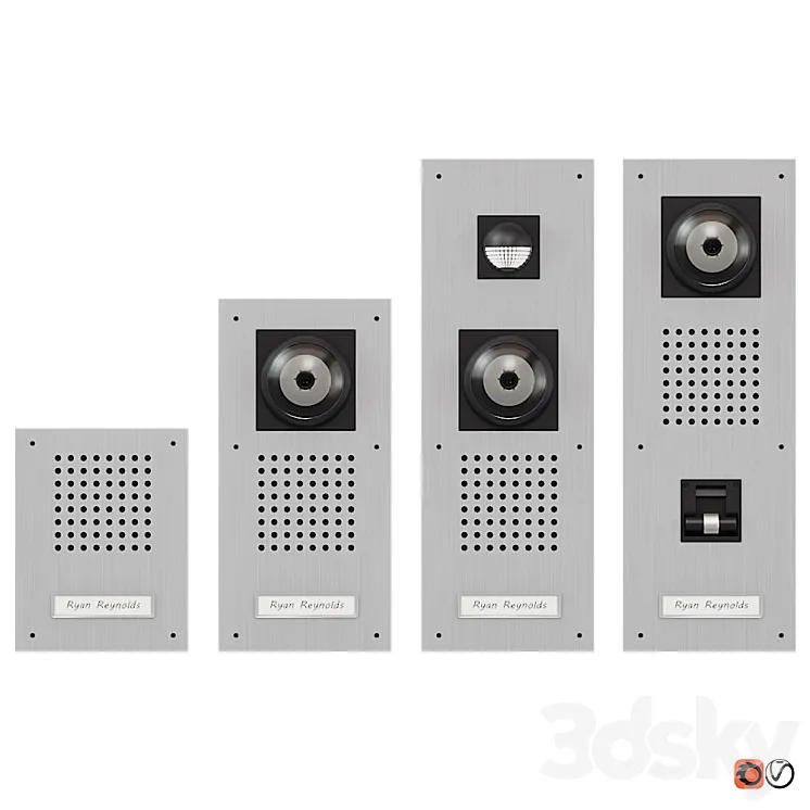 Set of on-door speakerphones Siedle Standart Versions 3DS Max