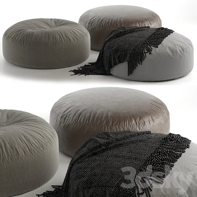 Set of ottomans Poliform Elise – ELPO120 3ds Max