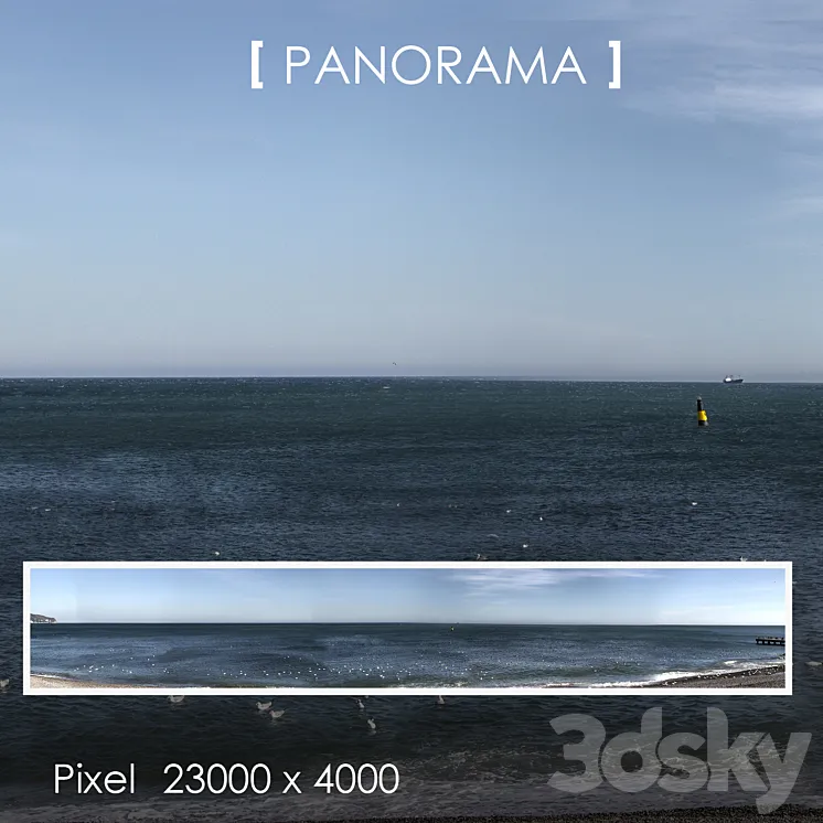 Set of panoramas of the sea 3DS Max