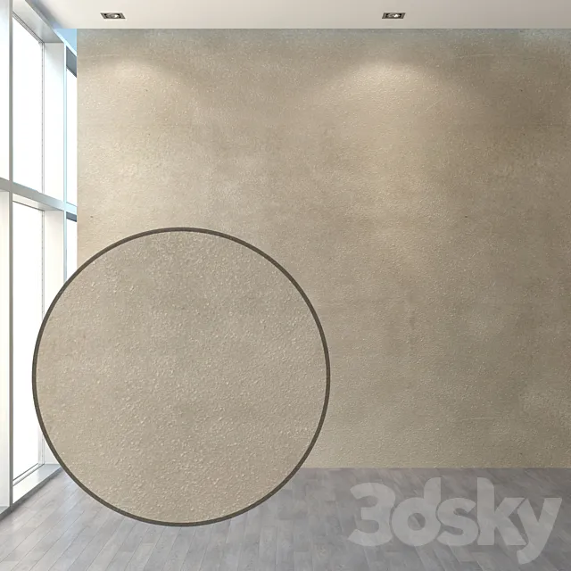 Set of plaster in warm tones granular. 3DS Max Model