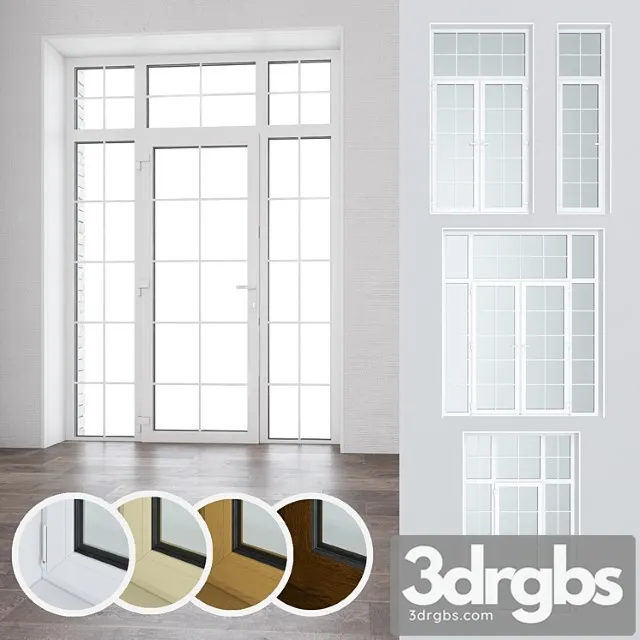 Set of plastic doors and windows 16 3dsmax Download