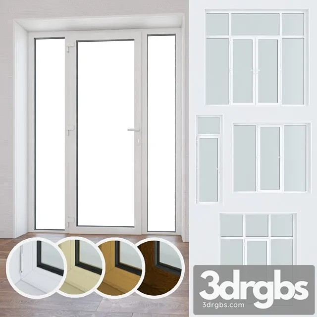 Set of plastic windows and doors 10 3dsmax Download