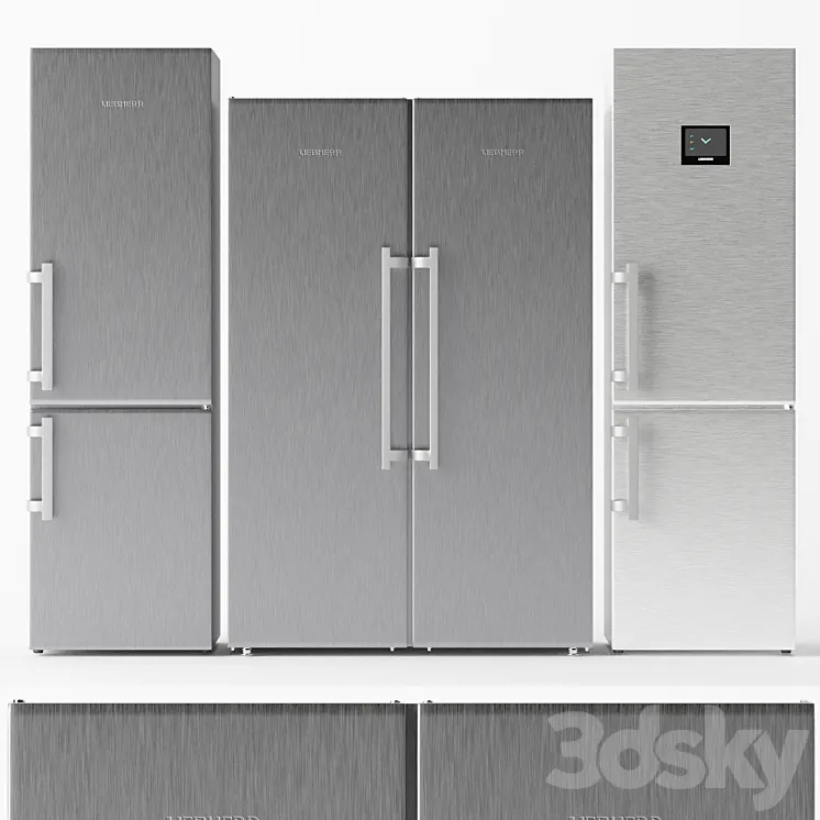 Set of refrigerators Liebherr 3DS Max