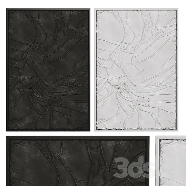 Set of relief paintings 3ds Max