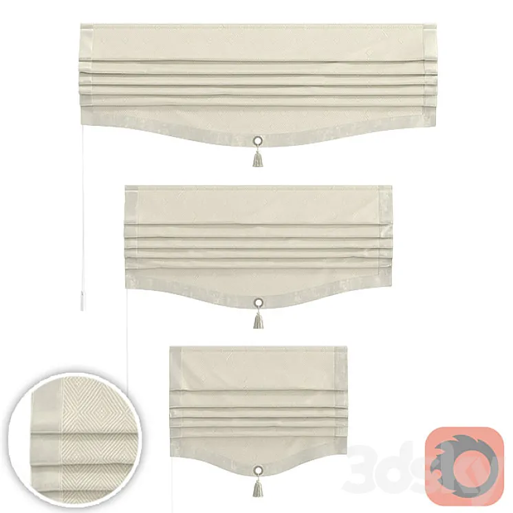 Set of Roman curtains ARISSA (INMA) 3DS Max