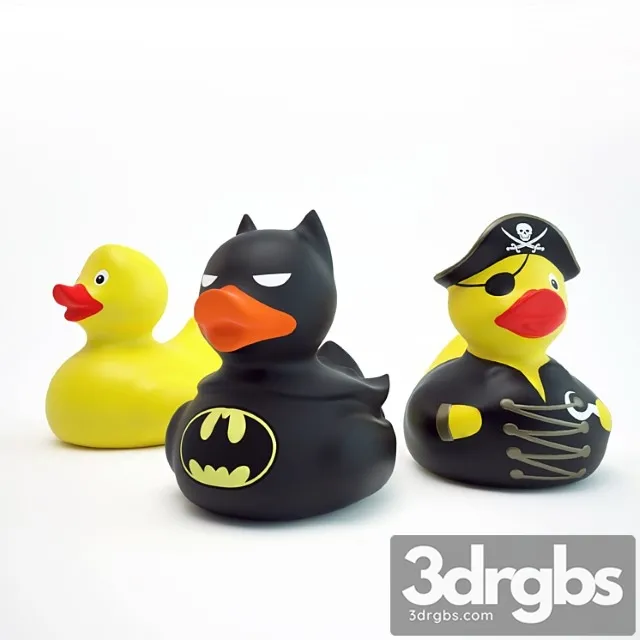 Set of Rubber Ducks For The Bathroom 3dsmax Download