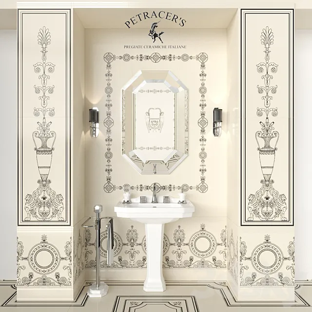 Set of sanitary ware and tiles Petracers Ad Personam # 1 3ds Max