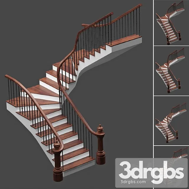 Set of stairs with 4 style
