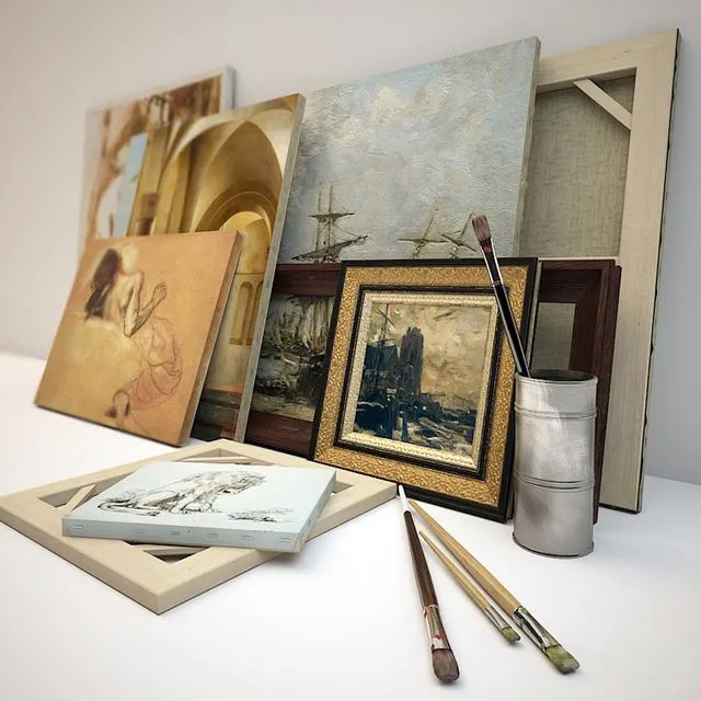 Set of the artist 3dsMax Model