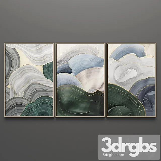 Set of triptych paintings 6 3dsmax Download