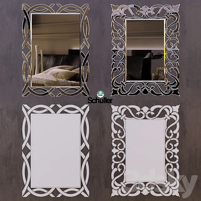 Set of two mirrors Schuller 3DSMax File