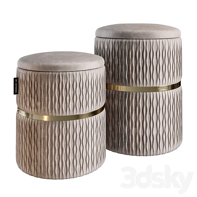 Set of two ottomans Verona MY iNTERNO 3ds Max