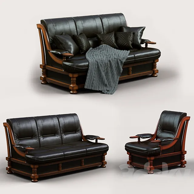 Set of upholstered furniture “PRESIDENT” Milana group 3ds Max