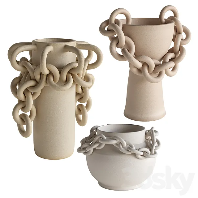 Set of vases GBS-V01 3DS Max Model