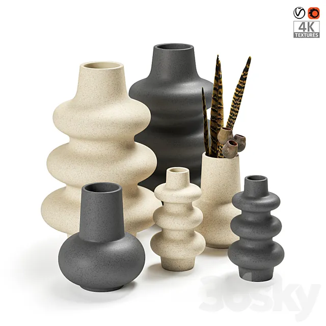 Set of vases H&M 3DSMax File
