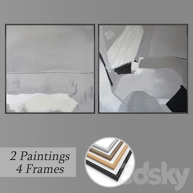 Set of wall paintings No 2767 3ds Max