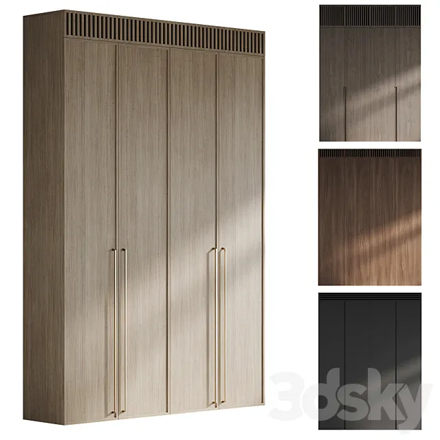 Set of wardrobe cabinets with ventilation grille 3ds Max