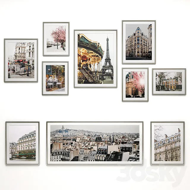 Set pictures of Paris 3DSMax File