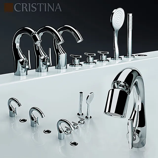 Set plumbing fixtures Cristina SELTZ 3DS Max Model