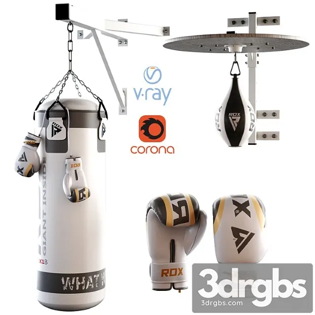 Set Punching Bag and Gloves From Rox 2 3dsmax Download