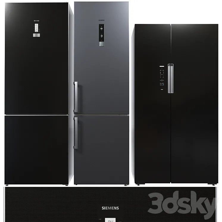 Set refrigerator Siemens 2 3DS Max