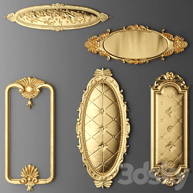 Set stucco decoration 3DS Max Model