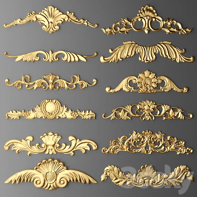 Set stucco decoration 3DSMax File