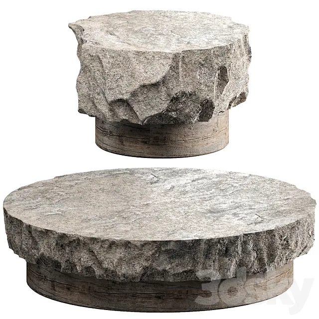 set table stone 3ds Max