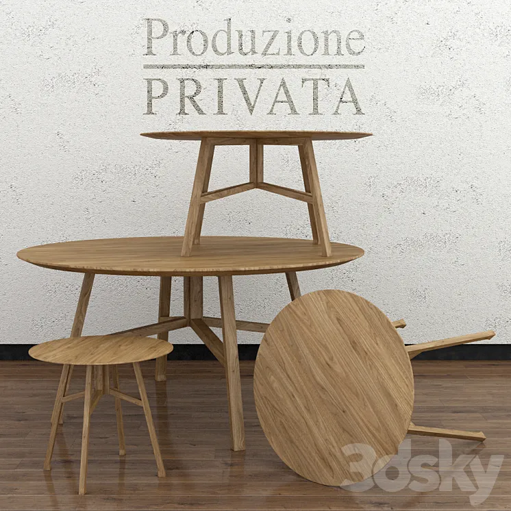 Set tables Benedetto 3DS Max