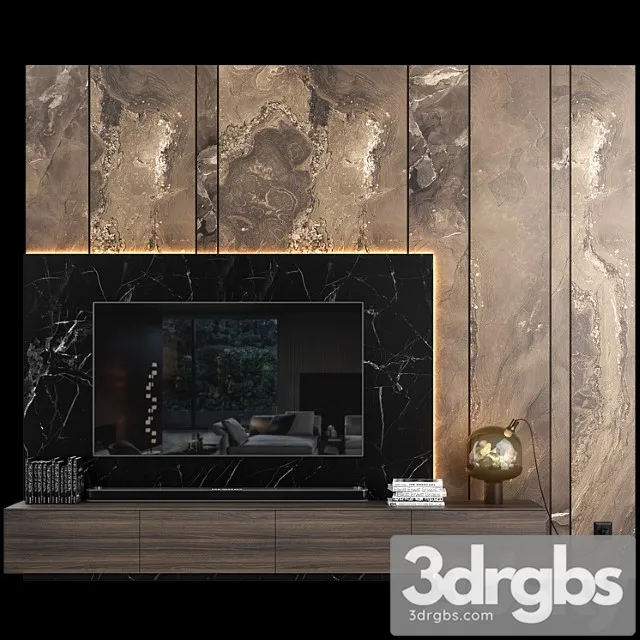 Set TV Wall 04 3dsmax Download