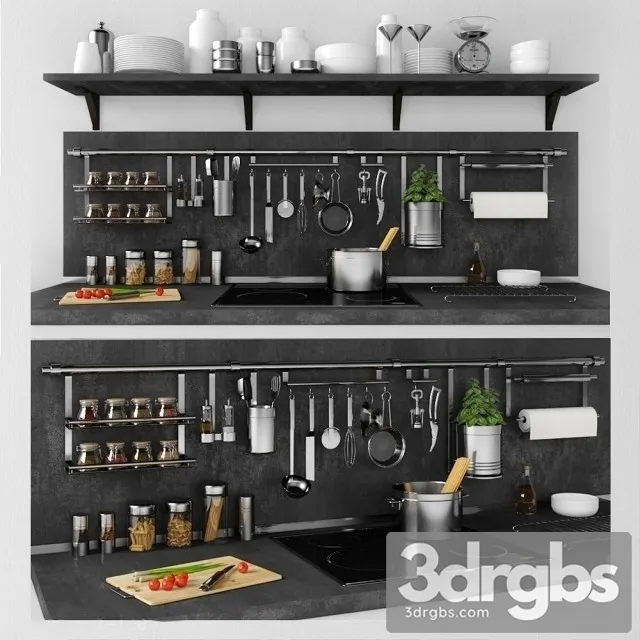 Set Wall Kitchen 3dsmax Download