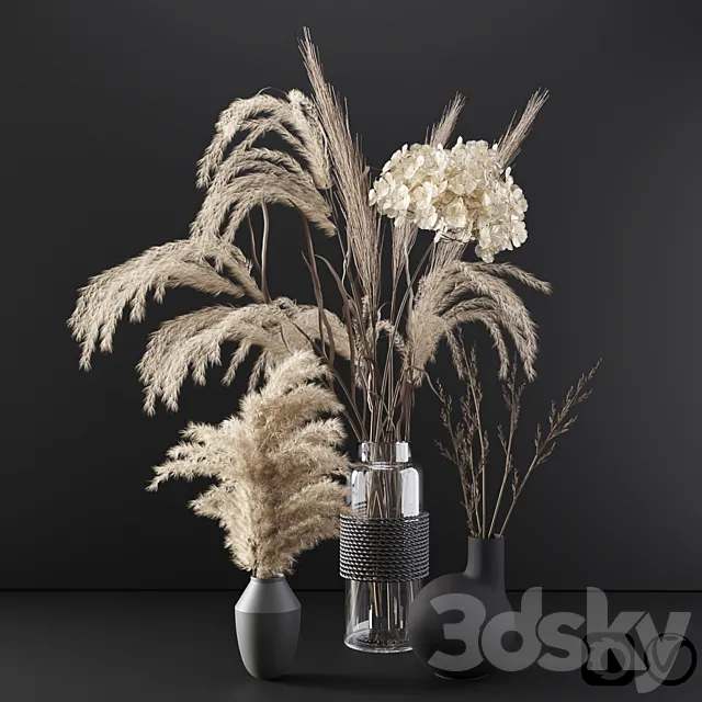 Set with dry plants 3DSMax File