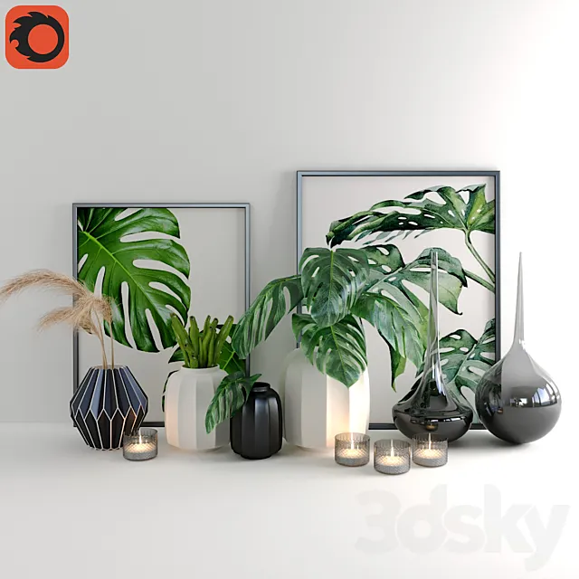 set1142 -green2 3ds Max