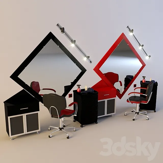 Set_For_Parikmaher 3ds Max