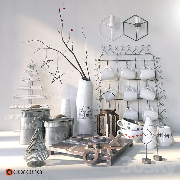 set_Scandinavian decor_01 3DS Max