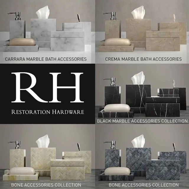 Sets for bathrooms Restoration Hardware 3dsMax Model