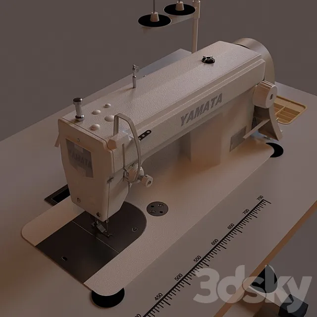 sewing machine Yamata 3ds Max