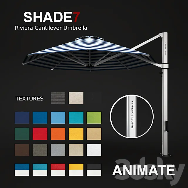 Shade7 RC Umbrella 3DS Max Model